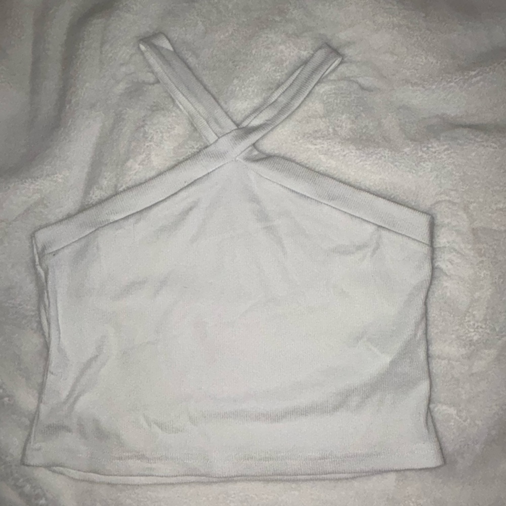 White shein crop top